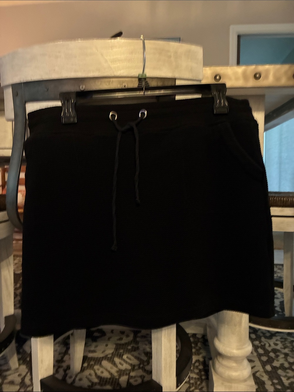 Attyre Black Skort with Drawstring & pockets
